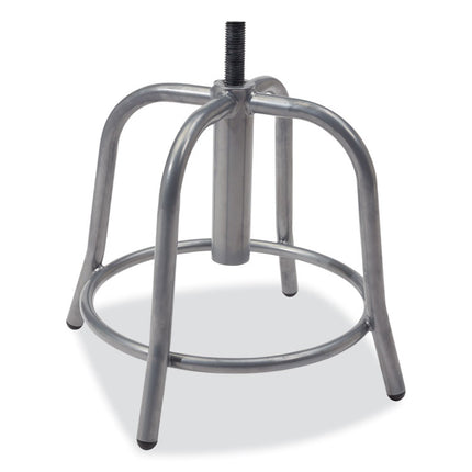 6800 Series Height Adjustable Metal Seat Swivel Stool, Supports Up to 300 lb, 18" to 24" Seat Height, Burgundy Seat/Gray Base