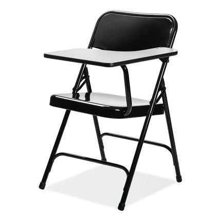 5200 Series Left-Side Tablet-Arm Folding Chair, Supports 480 lb, 17.25" Seat Height, Black, 2/Carton