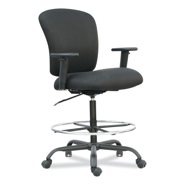 Alera Mota Series Big And Tall Stool, Supports Up To 450 Lb, 28.74" To 32.67" Seat Height, Black