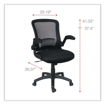 Alera Eb-E Series Swivel/tilt Mid-Back Mesh Chair, Supports Up To 275 Lb, 18.11" To 22.04" Seat Height, Black