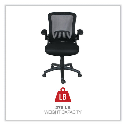 Alera Eb-E Series Swivel/tilt Mid-Back Mesh Chair, Supports Up To 275 Lb, 18.11" To 22.04" Seat Height, Black