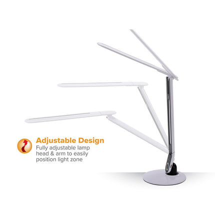 Office Color Changing Desk Lamp with RGB Arm, 20" High, White