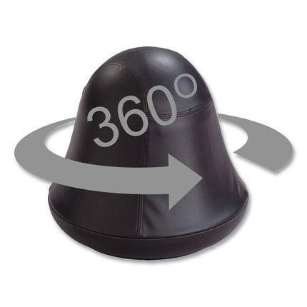 Runtz Swivel Ball Chair, Backless, Supports Up to 250 lb, Black Vinyl