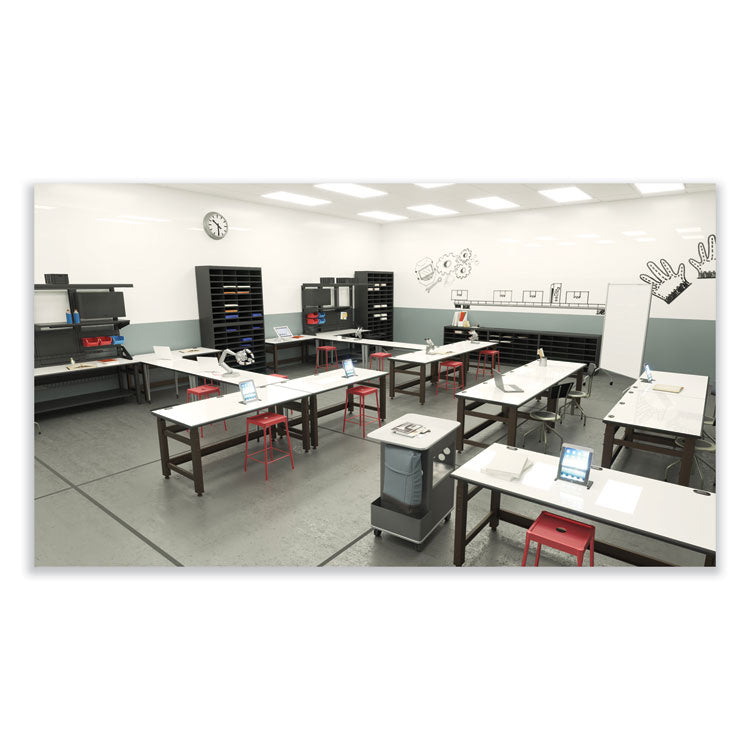 Diesel Low Base Stool with Back, Supports Up to 250 lb, 16" to 22" Seat Height, Black Seat, Black Back, Pewter Base