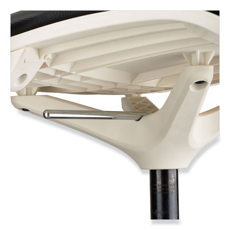 Shell Extended-Height Chair, Supports Up to 275 lb, 22" to 32" Seat Height, Black/White Seat, White Back, Black Base