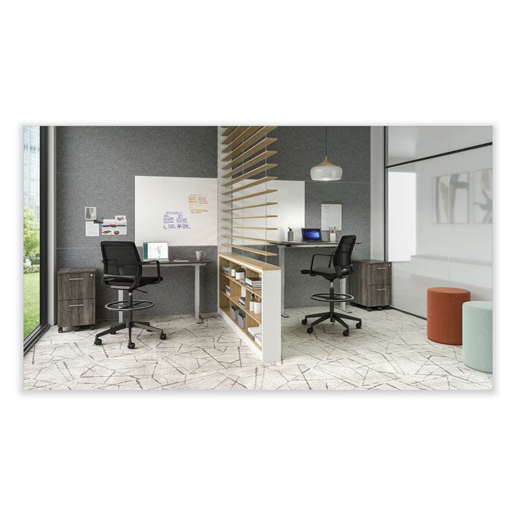 Medina Extended-Height Chair, Supports Up to 275 lb, 23" to 33" Seat Height, Black Seat, Black Back, Black Base