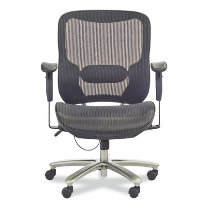 Lineage Big and Tall All-Mesh Task Chair, Supports Up to 400 lb, 19.5" to 23.25" Seat Height, Black Seat, Chrome Base