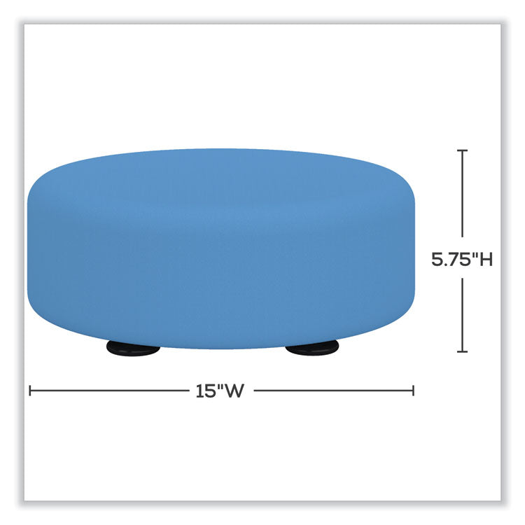 Learn 15" Round Vinyl Floor Seat, 15" x 15" x 5.75", Baby Blue