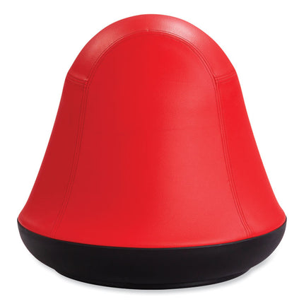 Runtz Swivel Ball Chair, Backless, Supports Up to 250 lb, Red Vinyl