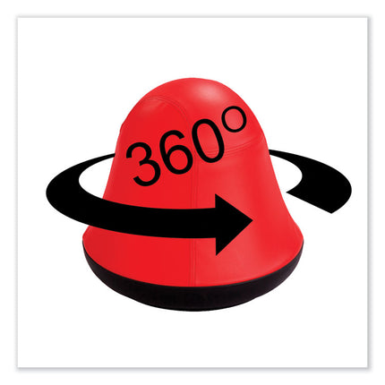 Runtz Swivel Ball Chair, Backless, Supports Up to 250 lb, Red Vinyl