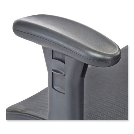 Lineage Big and Tall All-Mesh Task Chair, Supports Up to 400 lb, 19.5" to 23.25" Seat Height, Black Seat, Chrome Base