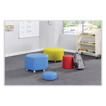 Learn 15" Round Vinyl Floor Seat, 15" x 15" x 5.75", Baby Blue