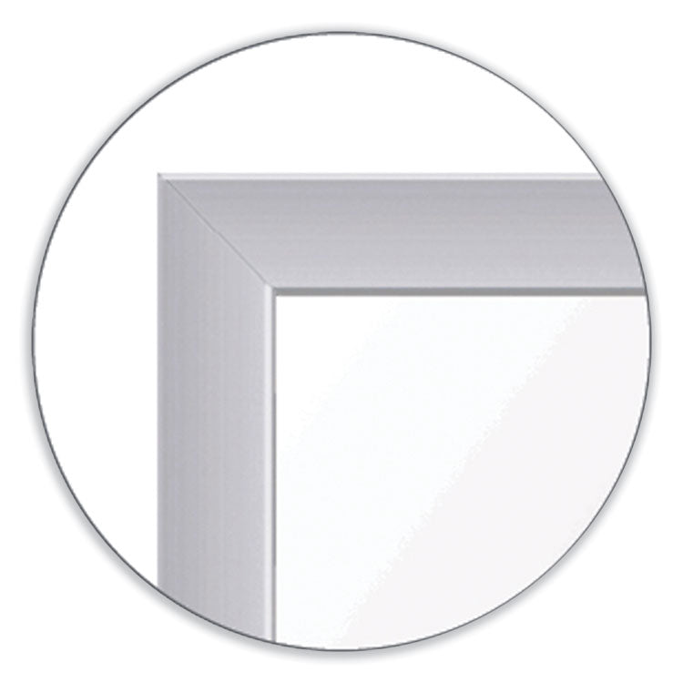 1 x 1 Grid Magnetic Whiteboard, 36" x 24", White/Gray Surface, Satin Aluminum Frame