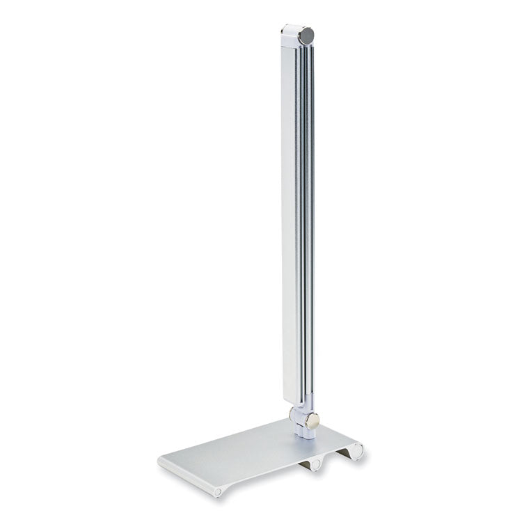 LED Desk Lamp with Dimmer, 2-Point Adjustable Neck, 15" High, Silver