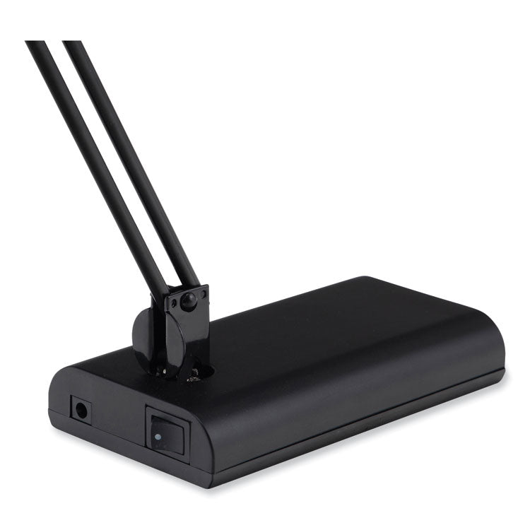 LED Ultra Slim Lamp with Swing Arm, 21.5" High, Black/Silver