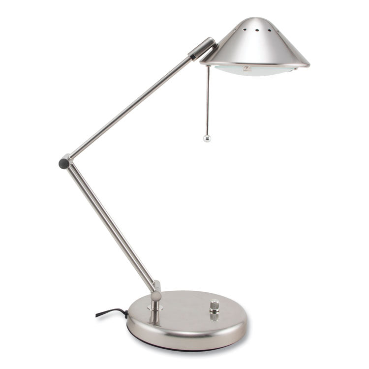 Halogen Lamp with 3-Point Adjustable Arm, 15" High, Brushed Nickel