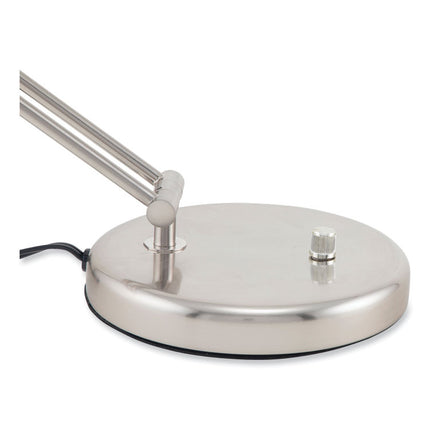 Halogen Lamp with 3-Point Adjustable Arm, 15" High, Brushed Nickel