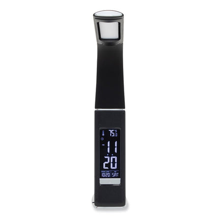 LRD Task Lamp with Digital Display, Gooseneck, 16" High, Black
