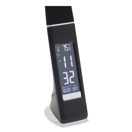 LRD Task Lamp with Digital Display, Gooseneck, 16" High, Black