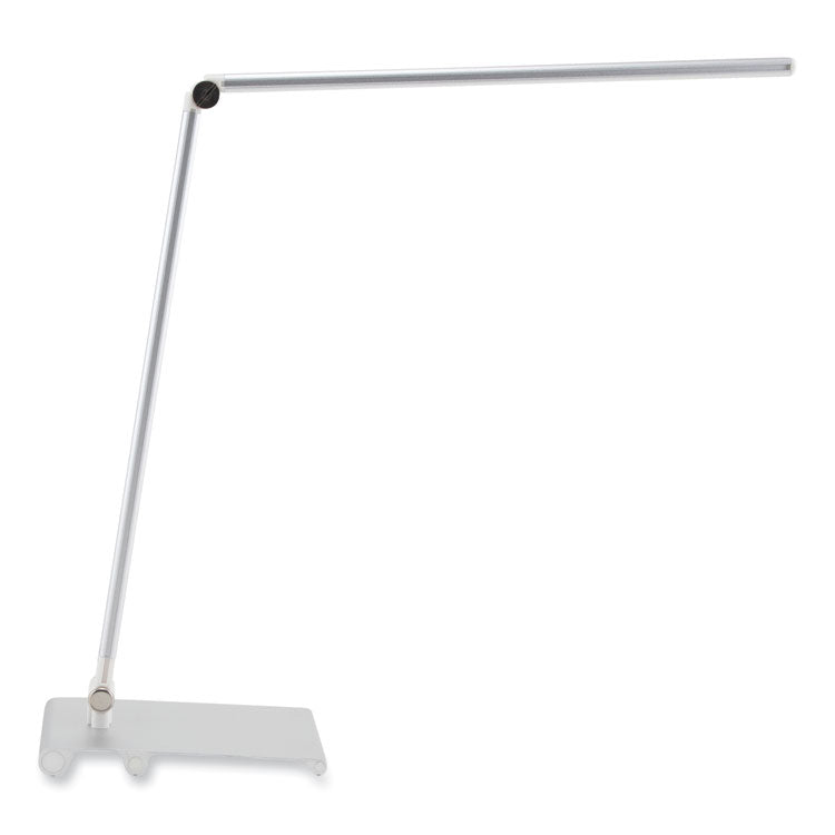 LED Desk Lamp with Dimmer, 2-Point Adjustable Neck, 15" High, Silver