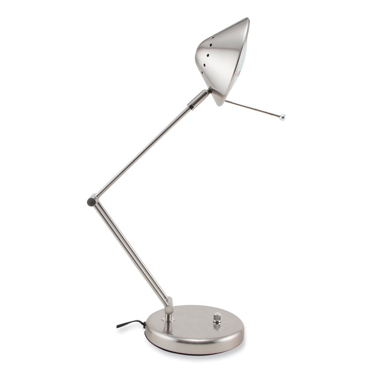 Halogen Lamp with 3-Point Adjustable Arm, 15" High, Brushed Nickel