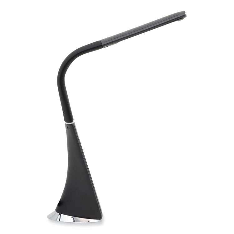 LRD Task Lamp with Digital Display, Gooseneck, 16" High, Black
