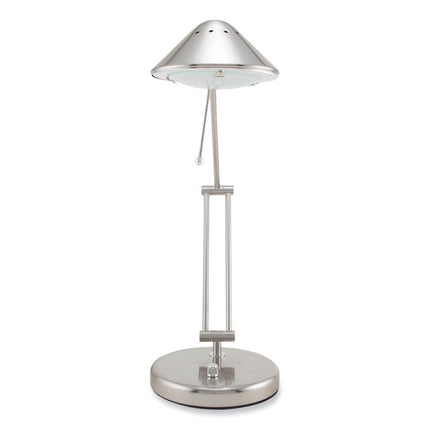 Halogen Lamp with 3-Point Adjustable Arm, 15" High, Brushed Nickel