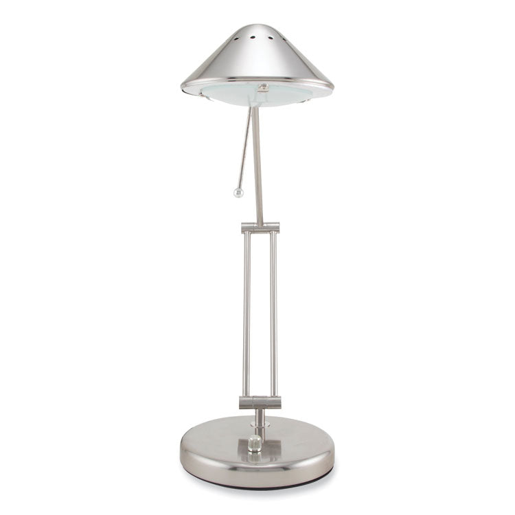 Halogen Lamp with 3-Point Adjustable Arm, 15" High, Brushed Nickel