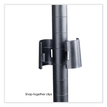 Industrial Extra Shelf Pack, 36w x 24d x 1.5h, Steel, Black, 2/Pack
