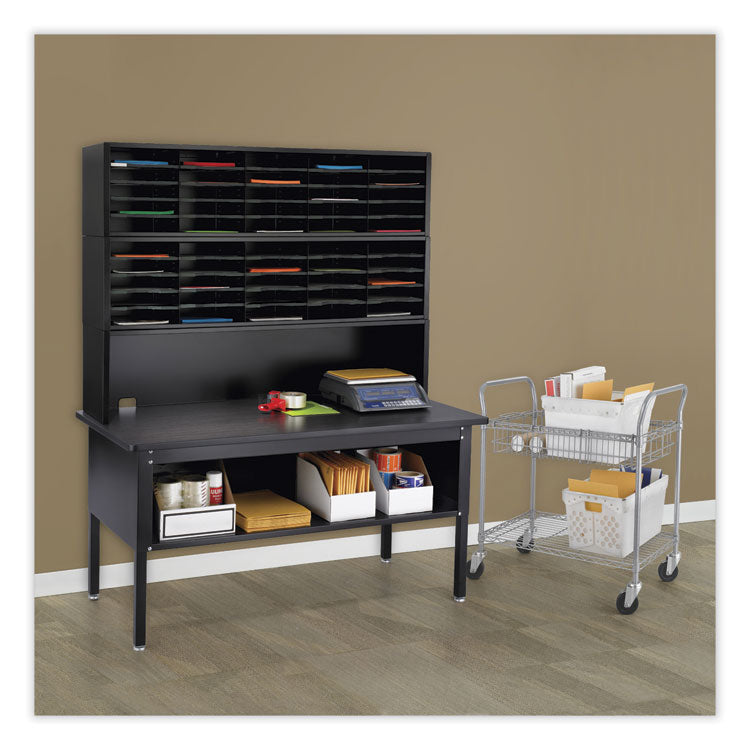 E-Z Sort Additional Mail Trays, 5 Shelves, 11 x 12.5 x 0.5, Black