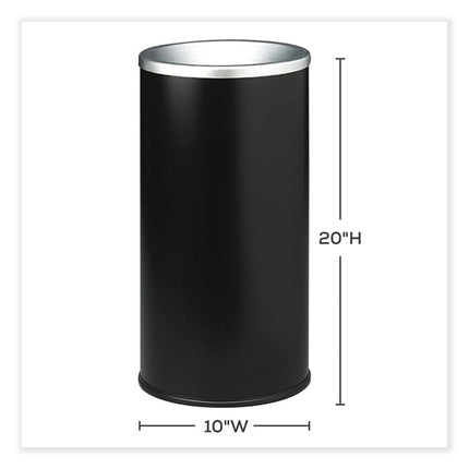 Ash Urn, 10" dia x 20"h, Black