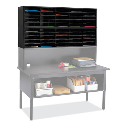 E-Z Sort Sorter Module, 20 Compartments, 57.5 x 13 x 14.25, Black