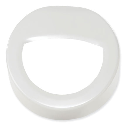 Open Top Round Waste Receptacle, 30 gal, Steel, White