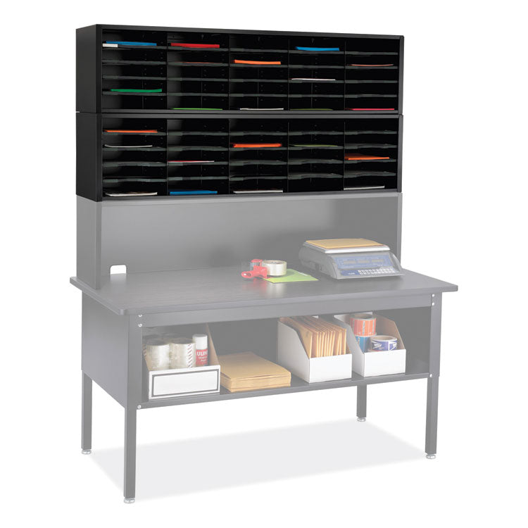 E-Z Sort Additional Mail Trays, 5 Shelves, 11 x 12.5 x 0.5, Black