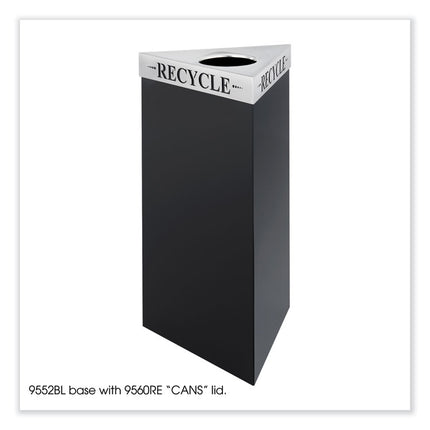 Trifecta Waste Receptacle Lid. Laser Cut "RECYCLE" Inscription, 20w x 20d x 3h, Stainless Steel