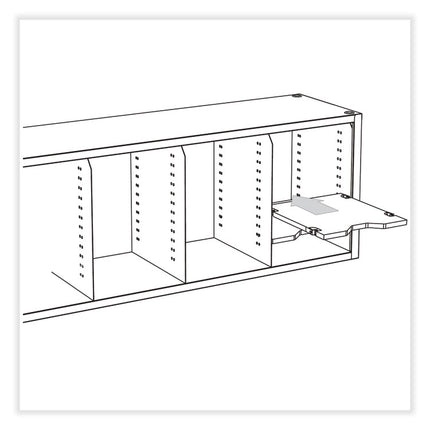 E-Z Sort Additional Mail Trays, 5 Shelves, 11 x 12.5 x 0.5, Gray