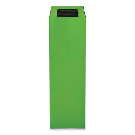 Mixx Recycling Center Rectangular Receptacle, 29 gal, Steel, Green