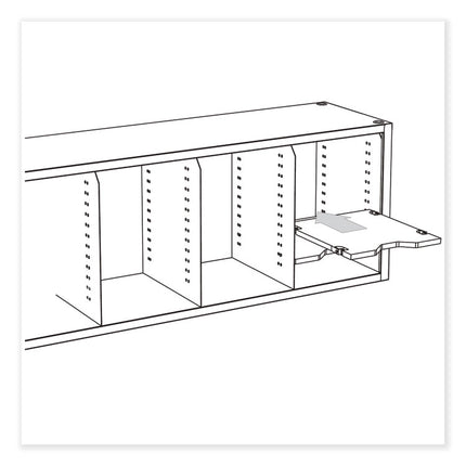 E-Z Sort Additional Mail Trays, 5 Shelves, 11 x 12.5 x 0.5, Black