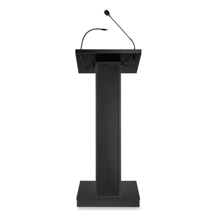 ZED Lectern with Speaker, 19.75 x 19.75 x 49, Black