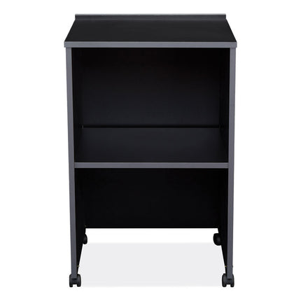 AV Cart/Lectern Base, 21.12 x 17.5 x 33.75, Black