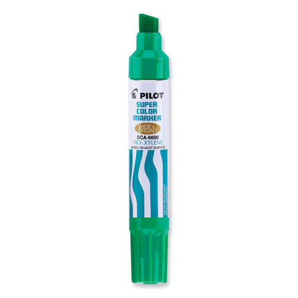 Jumbo Refillable Permanent Marker, Broad Chisel Tip, Green