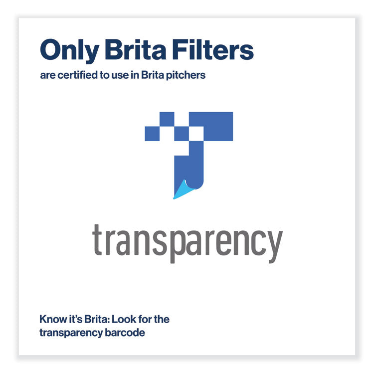 Tahoe Water Pitcher with Standard Filter, 10 Cups, Clear, 2/Carton