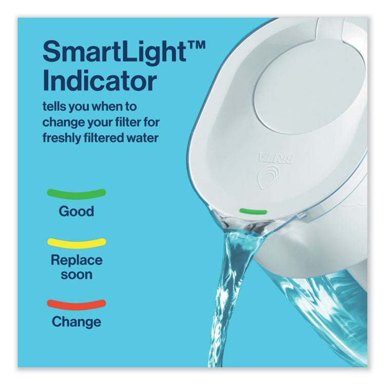 Tahoe Water Pitcher with Standard Filter, 10 Cups, Clear, 2/Carton