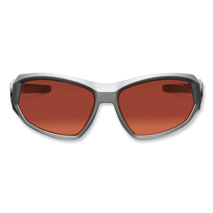 Skullerz Loki Safety Glasses/Goggles, Gray Nylon Impact Frame, Polarized Copper Polycarbonate Lens
