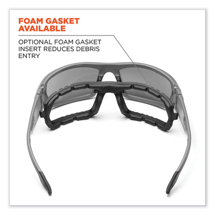 Skullerz Odin Safety Glasses, Black Nylon Impact Frame, Copper Polycarbonate Lens