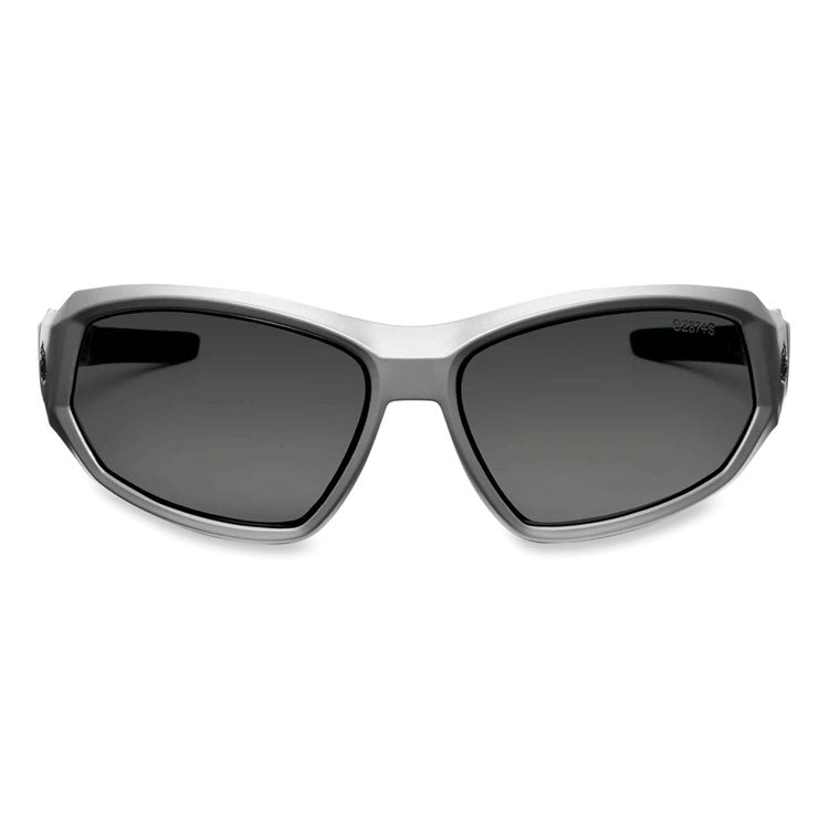 Skullerz Loki Safety Glasses/Goggles, Matte Gray Nylon Impact Frame, Polarized Smoke Polycarbonate Lens