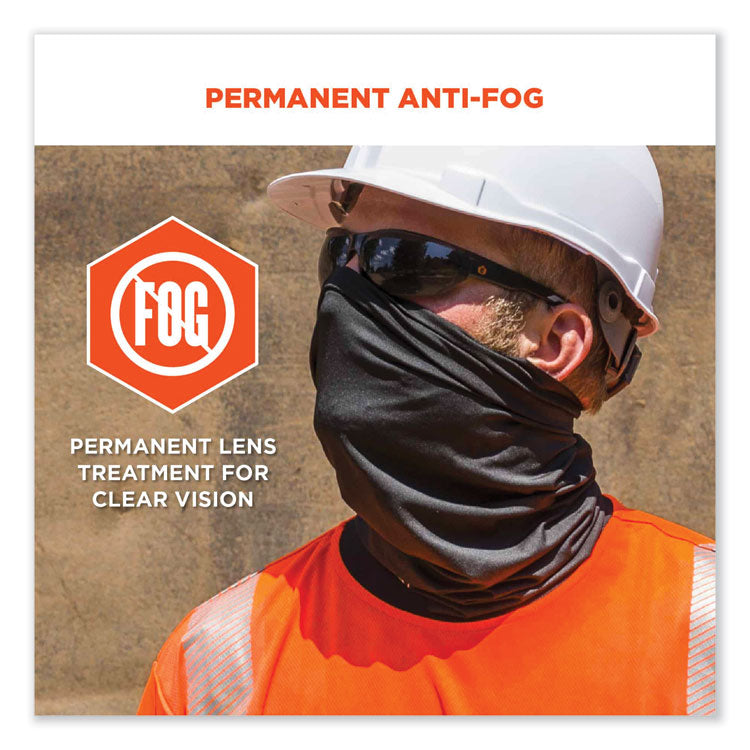 Skullerz Vali Frameless Safety Glasses, Black Nylon Impact Frame, Anti-Fog Clear Polycarbonate Lens