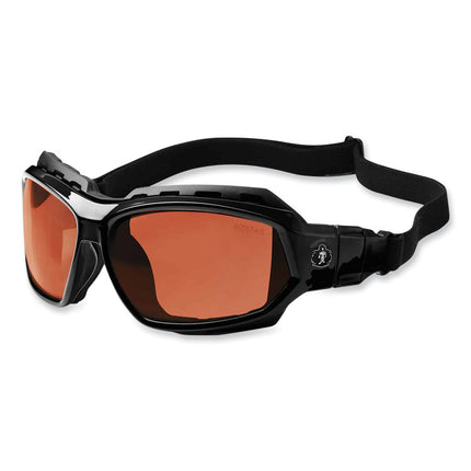 Skullerz Loki Safety Glasses/Goggles, Black Nylon Impact Frame, Polarized Copper Polycarbonate Lens