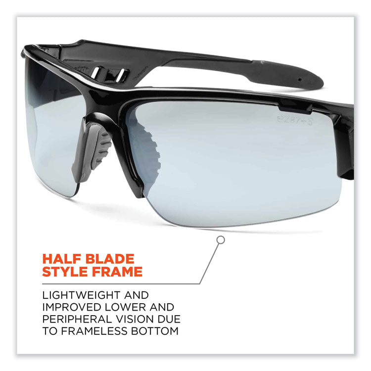 Skullerz Dagr Safety Glasses, Black Nylon Impact Frame, Indoor/Outdoor Polycarbonate Lens