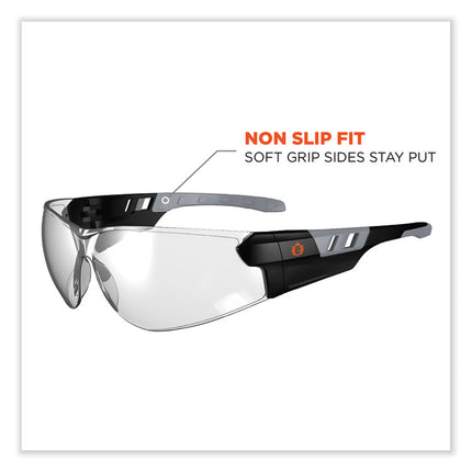 Skullerz Saga Frameless Safety Glasses, Black Nylon Impact Frame, Indoor/Outdoor Polycarbonate Lens